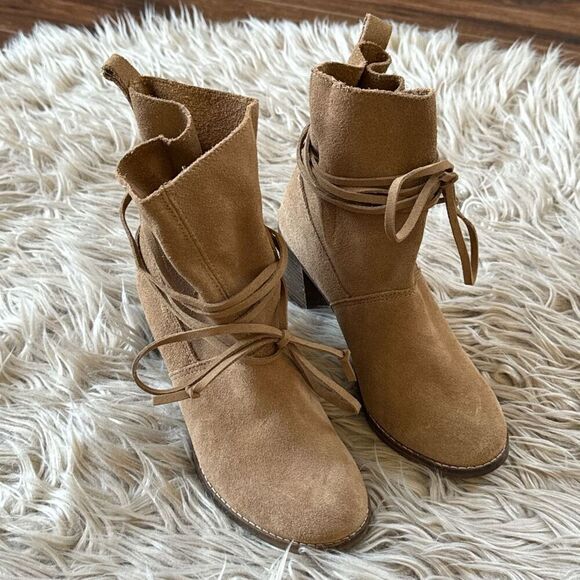 Tom’s leather wrap up slouch boots size 6 - Picture 4 of 8